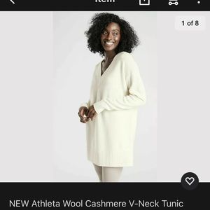 Athleta Wool Cashmere Vneck Tunic
